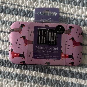 Danielle Pink Dachshund Manicure Set